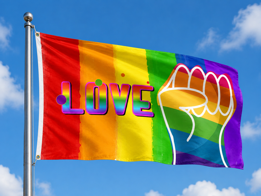 Drapeau Rainbow Love 90 x 150cm