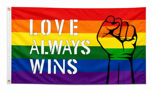 Drapeau Rainbow Love Always Wins 90 x 150cm