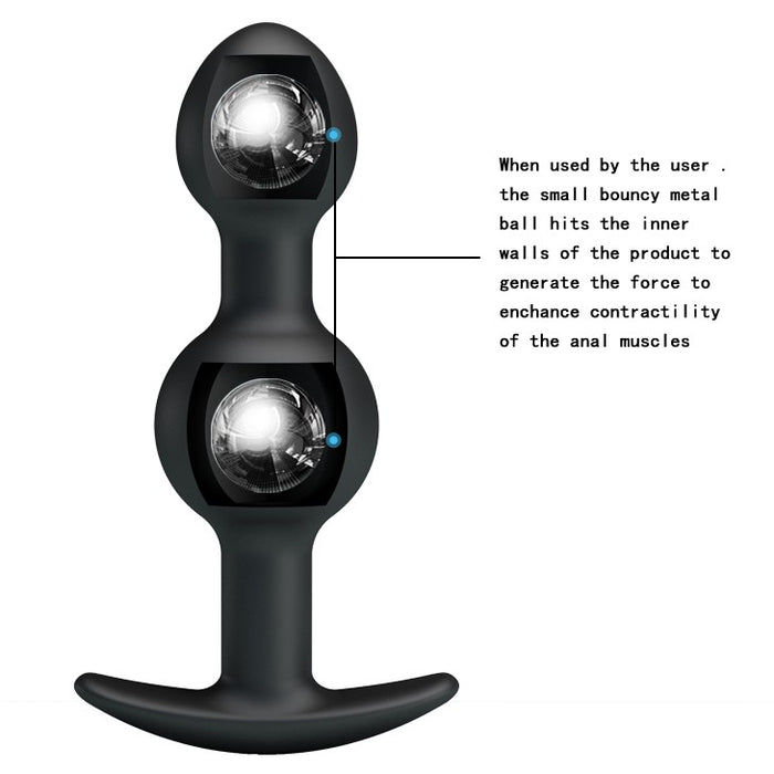 DUO Heavy Balls Silicone Butt Plug 10.4 x 2.6 cm