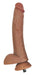 Embout Gode chair foncé Curved Dicker pour fuck machine 18 x 4.3cm