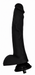 Embout Gode noir Curved Dicker pour fuck machine 18 x 4.3cm