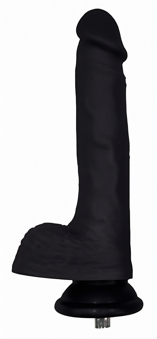Embout Gode noir Realistic dicker pour Fuck Machine 15 x 3.7cm