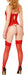 Ensemble avec porte-jarretelles Lace and Mesh Rouge