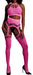 Ensemble Bustier Dos nu et Porte-Jarretelles 2 Pièces Rose Fluo