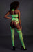 Ensemble Bustier Dos nu et Porte-Jarretelles 2 Pièces Vert Fluo