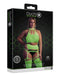Ensemble Bustier Dos nu et Porte-Jarretelles 2 Pièces Vert Fluo