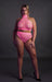 Ensemble Bustier et Culotte Filet Rose Fluo