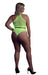 Ensemble Bustier et Culotte Filet Vert Fluo
