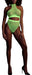 Ensemble Bustier et Culotte Filet Vert Fluo
