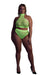 Ensemble Bustier et Culotte Filet Vert Fluo