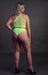 Ensemble Bustier et Culotte Filet Vert Fluo