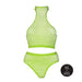 Ensemble Bustier et Culotte Filet Vert Fluo