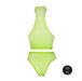 Ensemble Bustier et Culotte Filet Vert Fluo