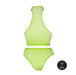 Ensemble Bustier et Culotte Filet Vert Fluo