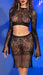 Ensemble Haut et jupe dentelle Manilla Noir