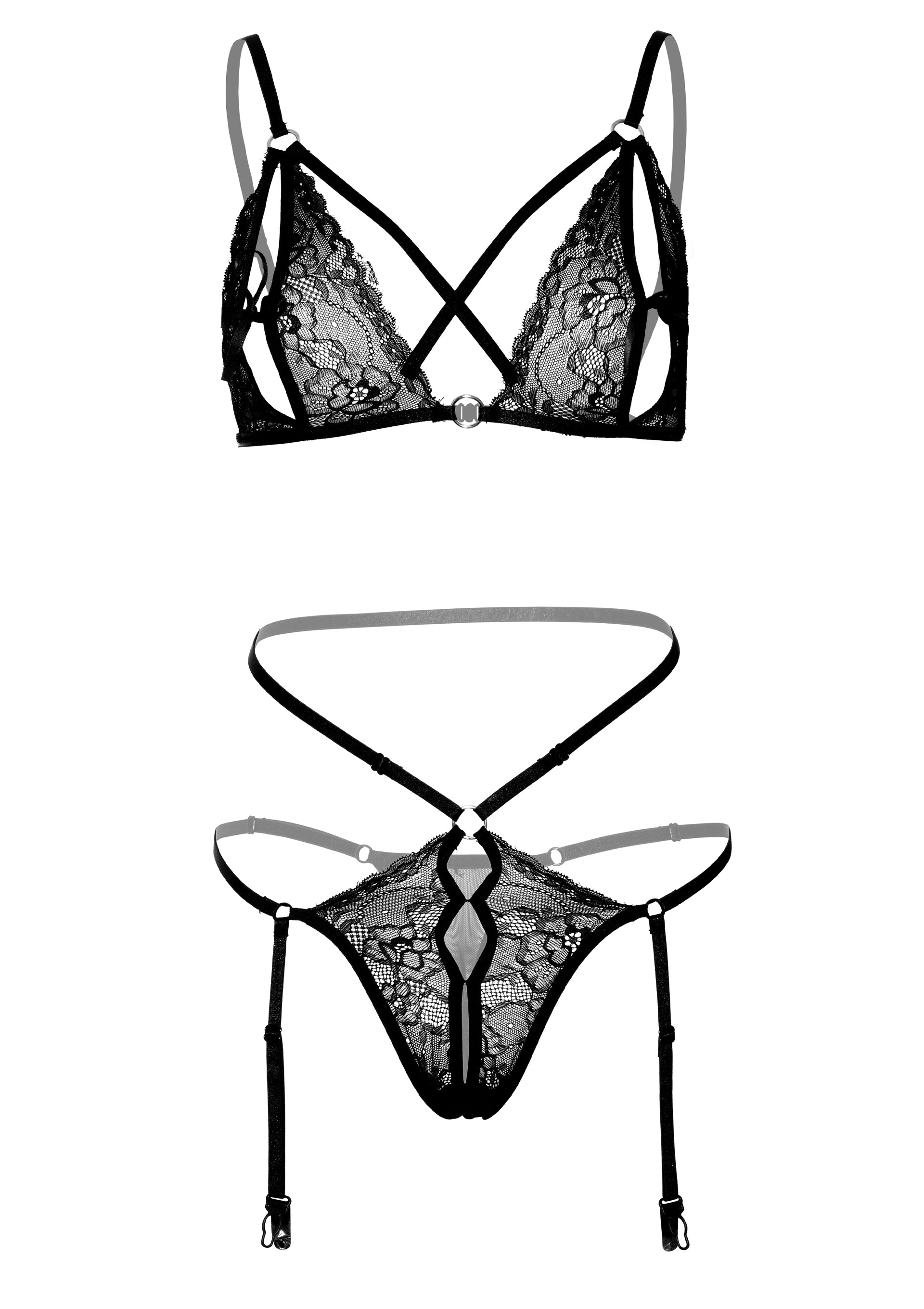 Ensemble Peek-a-Boo 2 Pièces Noir