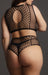 Ensemble résille Grande Taille Alya - Noir