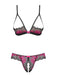 Ensemble Tulia Cupless 2 Pièces Noir-Rose