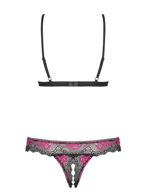 Ensemble Tulia Cupless 2 Pièces Noir-Rose