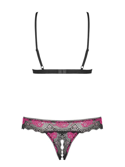 Ensemble Tulia Cupless 2 Pièces Noir-Rose