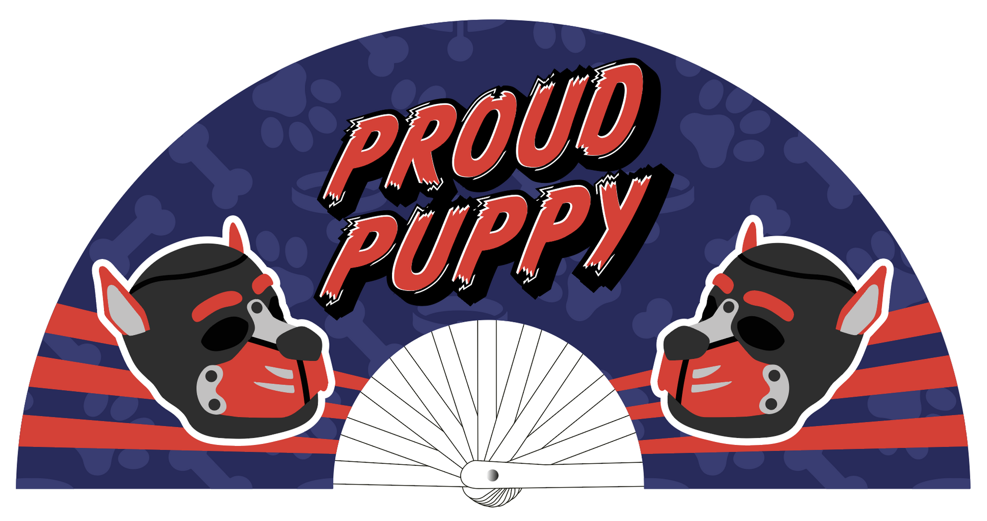 Éventail Proud puppy 64cm