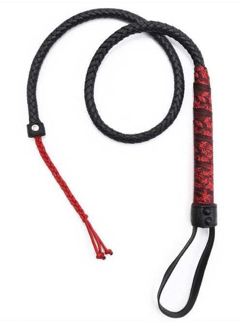 Fouet Chinese Design 90cm Noir-Rouge