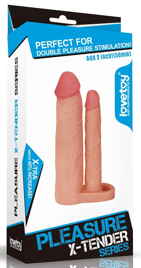 Gaine de pénis Double Penis 18 x 4 cm
