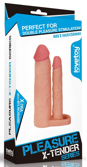 Gaine de pénis Double Penis 18 x 4 cm