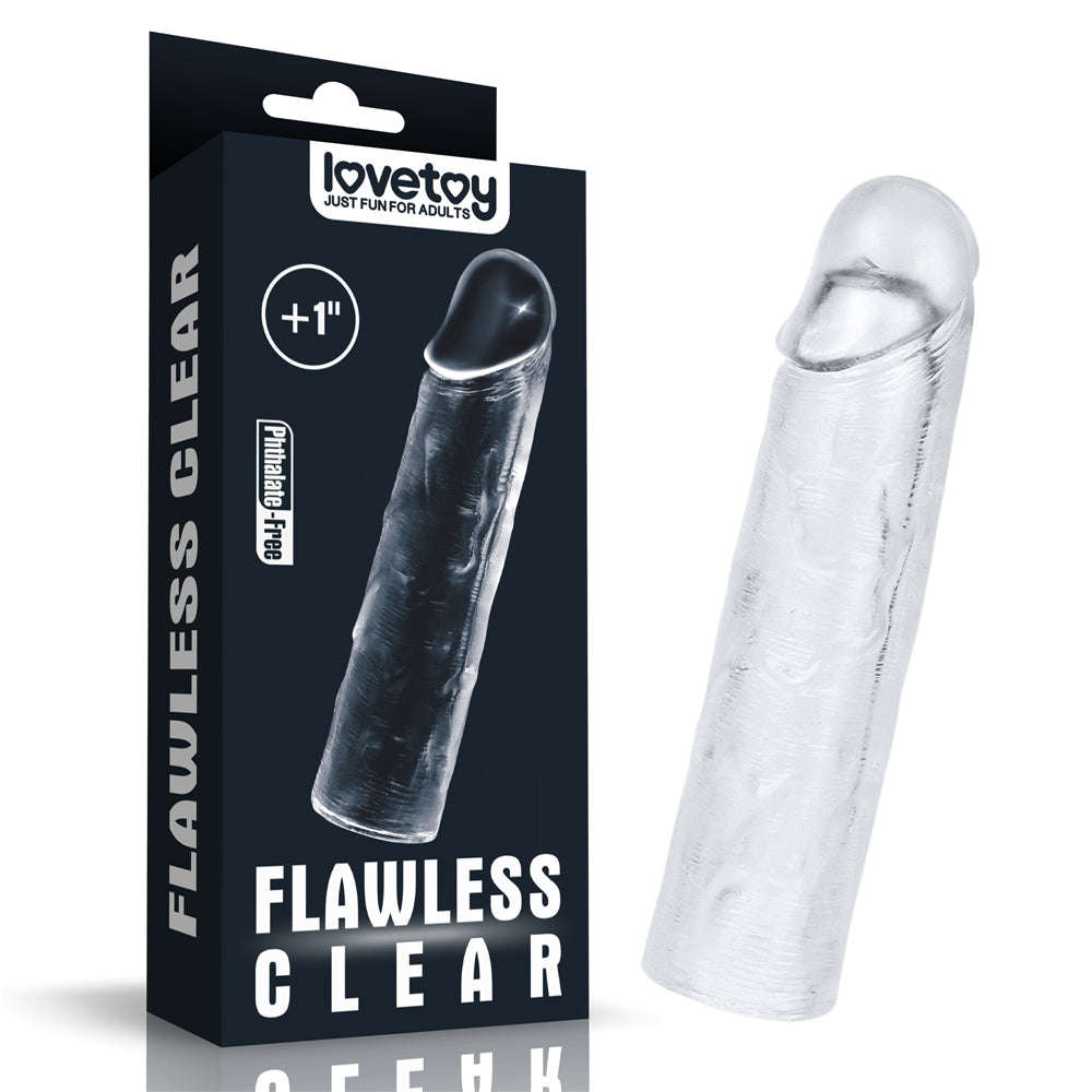 Gaine de pénis Flawless 15 x 4cm Transparente