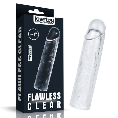 Gaine de pénis Flawless 15 x 4cm Transparente