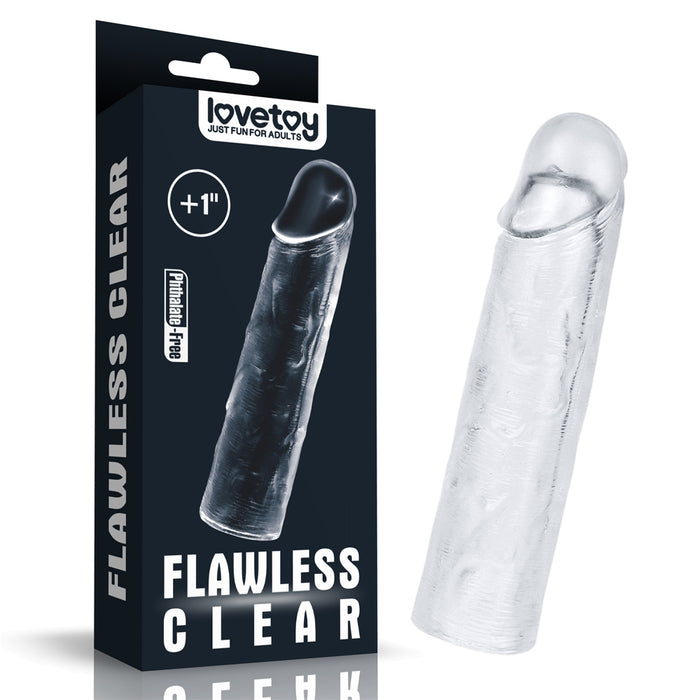 Gaine de pénis Flawless 15 x 4cm Transparente