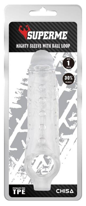 Gaine de pénis Mighty 15 x 4.5cm Transparente