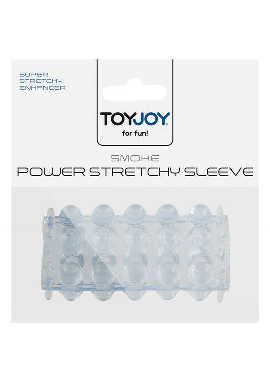 Gaine de pénis perlée Power Stretchy 7cm Bleue