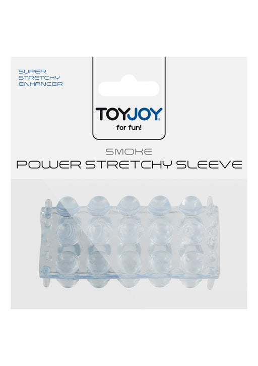 Gaine de pénis perlée Power Stretchy 7cm Bleue