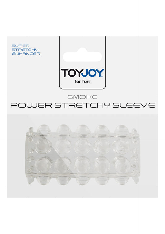 Gaine de pénis perlée Power Stretchy 7cm Transparente