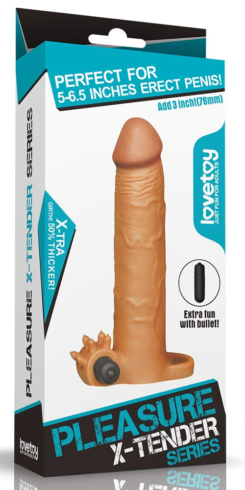Gaine de pénis X-Tender N5 20 x 4 cm Marron