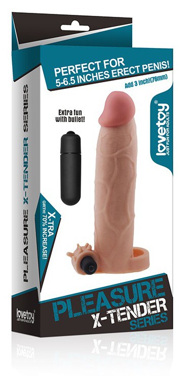 Gaine de pénis X-TENDER N6 21 x 4.5 cm