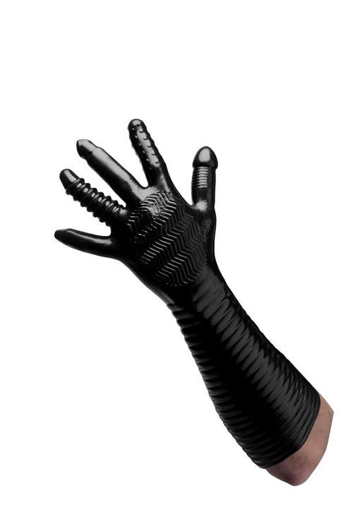Gant Long Texturé Pleasure Fister Noir