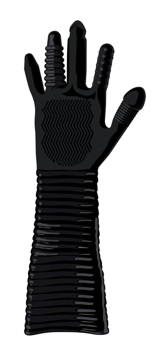 Gant Long Texturé Pleasure Fister Noir
