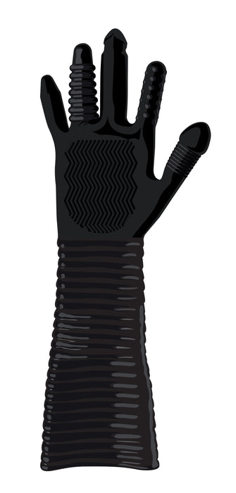 Gant Long Texturé Pleasure Fister Noir