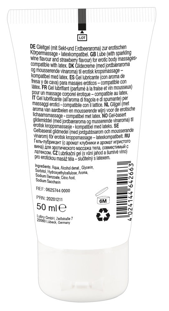 Gel de Massage Vin Pétillant & Fraise 50ml