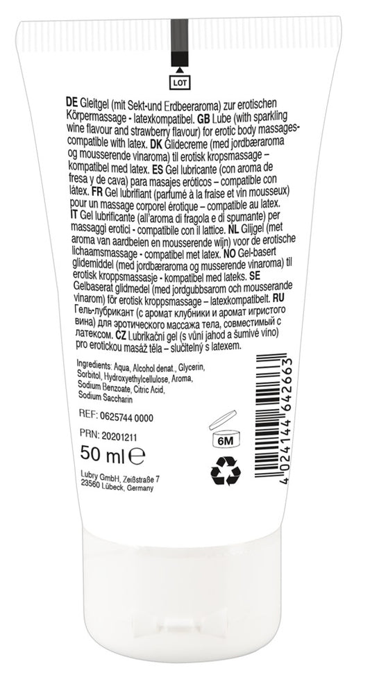 Gel de Massage Vin Pétillant & Fraise 50ml
