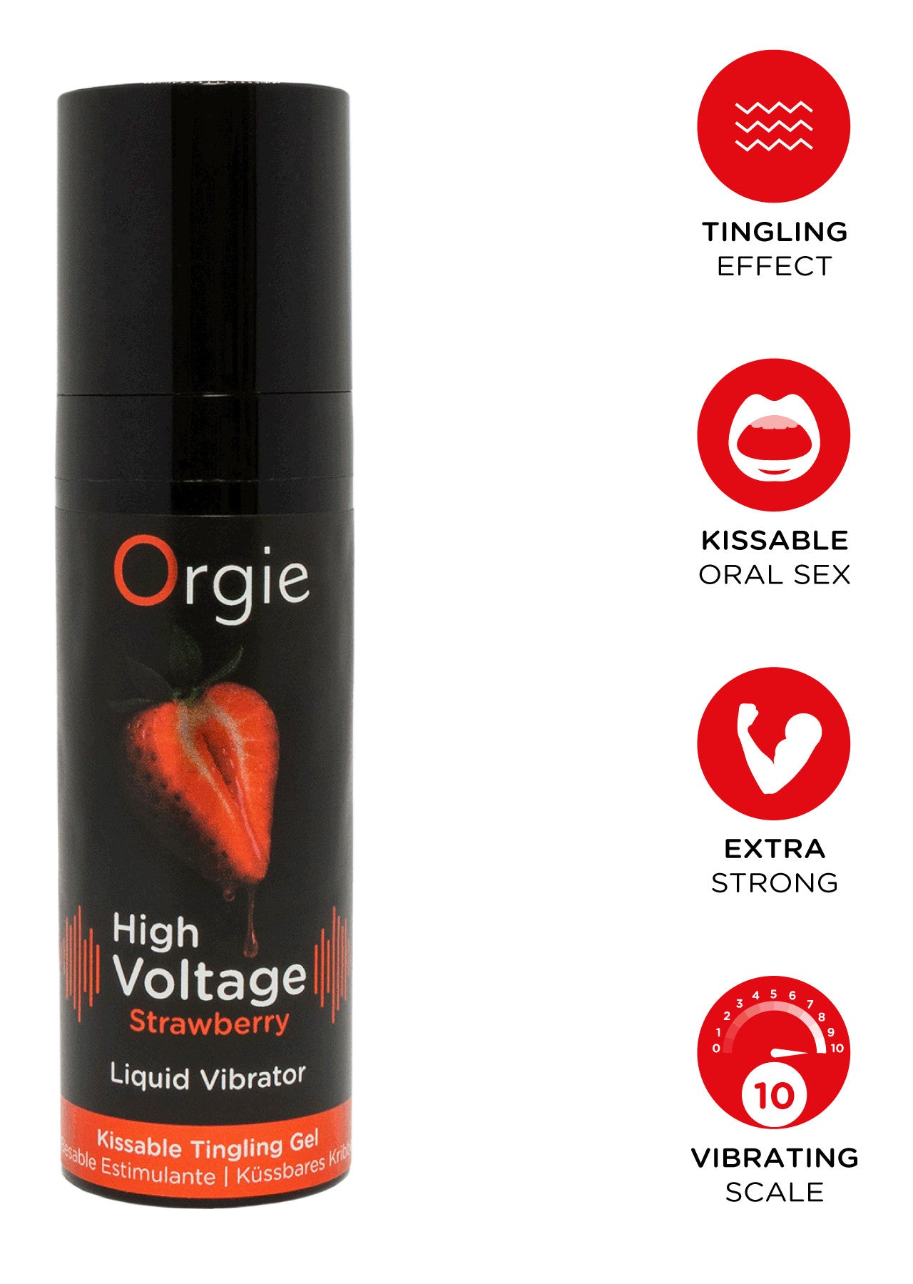Gel vibrant High voltage Fraise 15ml