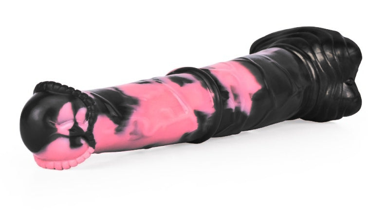 Gode Animal HULF 24 x 5cm Noir-Rose