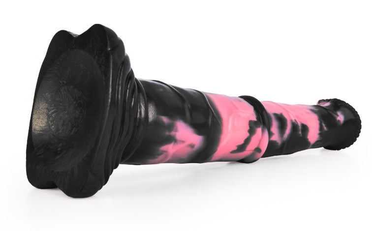 Gode Animal HULF 24 x 5cm Noir-Rose