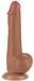 Gode avec Bourses Sliding Skin 13 x 3.8cm Marron