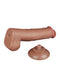 Gode avec Bourses Sliding Skin 15 x 4.5cm Marron
