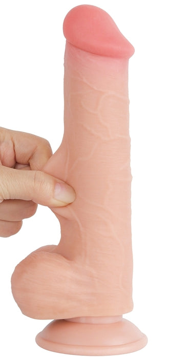Gode avec Bourses Sliding Skin 15 x 4.5cm