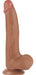Gode avec Bourses Sliding Skin 17 x 4cm Marron
