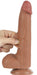 Gode avec Bourses Sliding Skin 17 x 4cm Marron